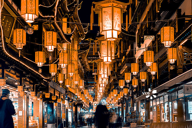 上海城隍庙灯会图片素材