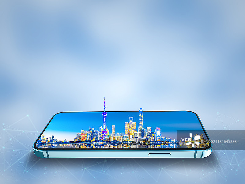 上海手机科技网络城市图片素材
