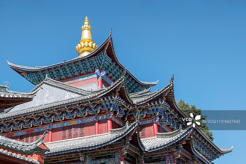 丽江 福国寺 藏传佛教建筑图片素材