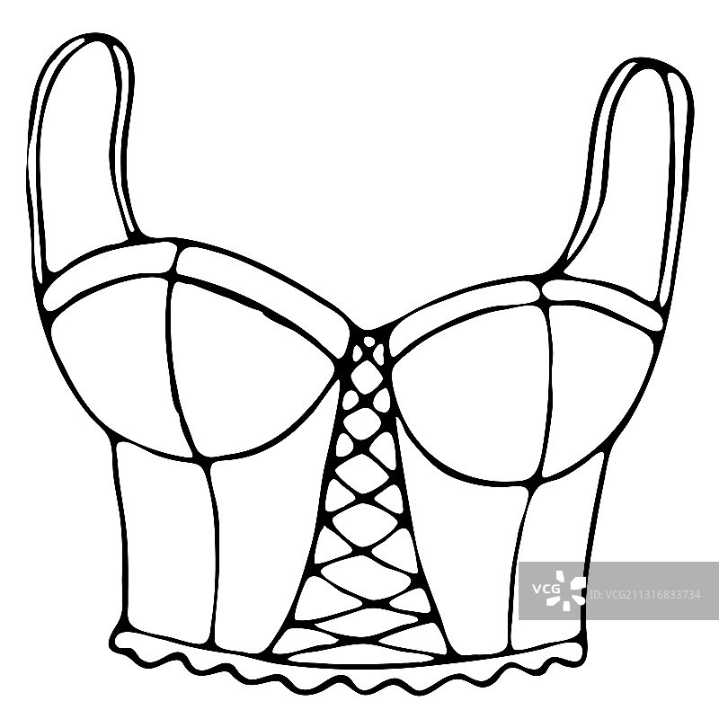 女人的性感内衣-胸罩顶部顶部从一个图片素材
