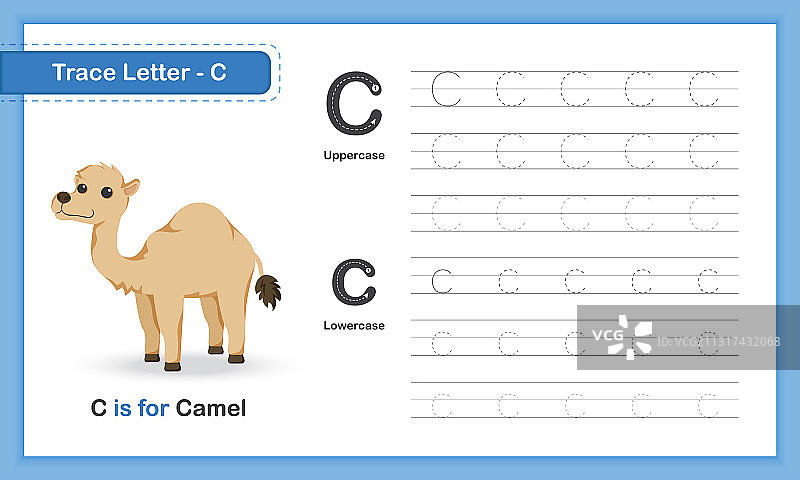 描字母g - a-z动物手写体练习图片素材