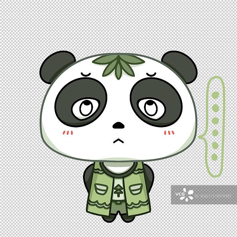 IP形象表情包吉祥物可爱熊猫设计无语图片素材