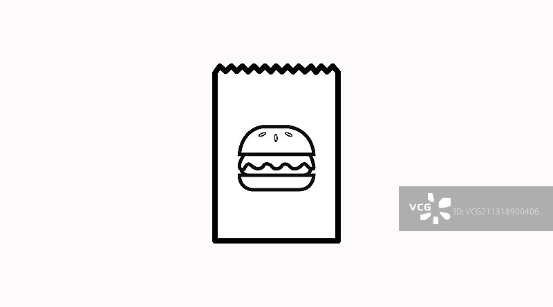 汉堡带走包的图标或标志图片素材