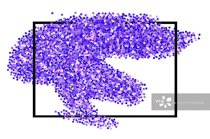紫色闪光纹理边界孤立在白色图片素材