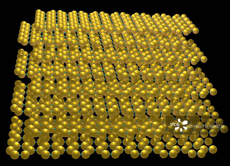 石墨烯层，分子模型图片素材
