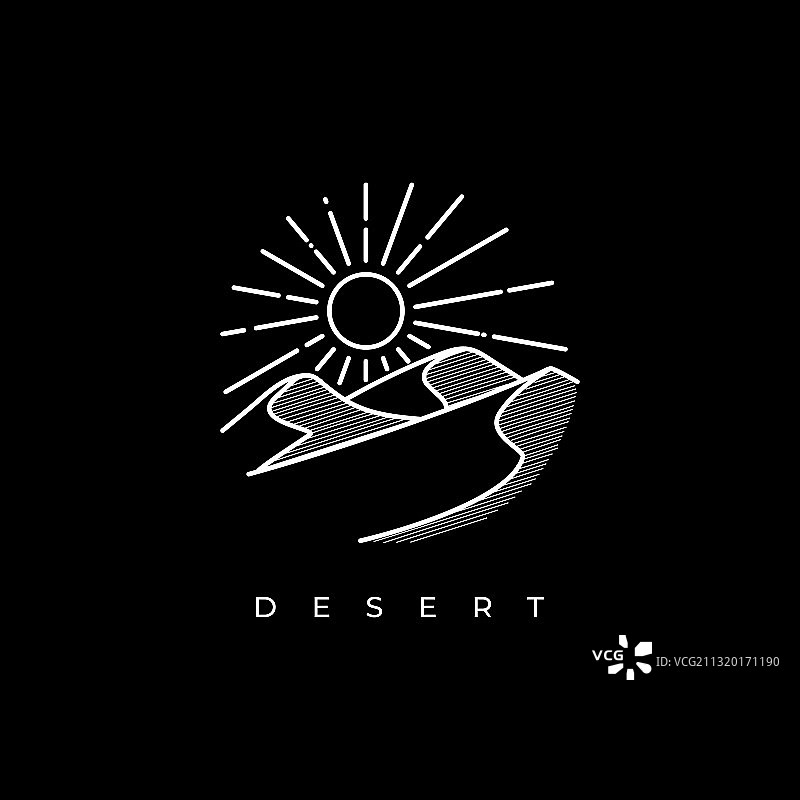 沙漠标志设计模板图片素材
