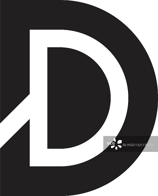 字母dd简单的几何标志图片素材