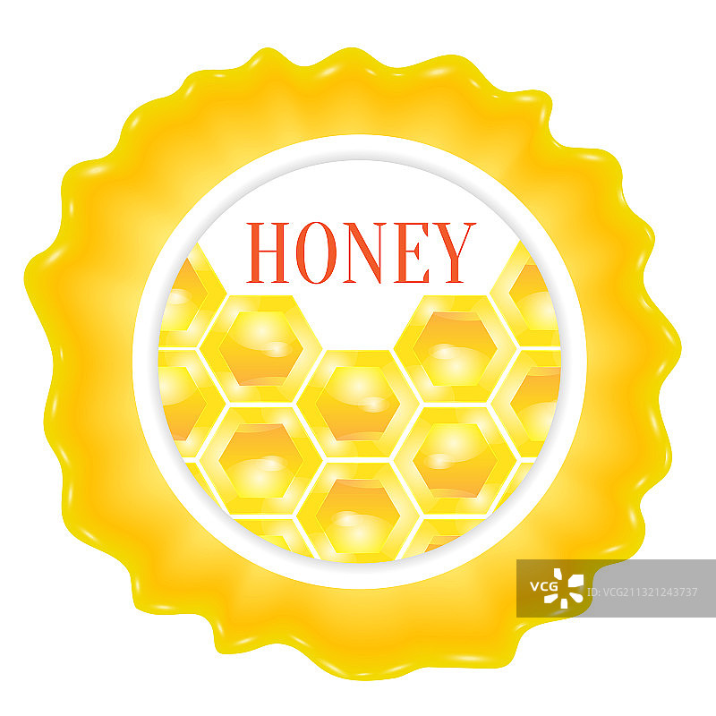蜂蜜标签圆模板，用于蜂蜜用图片素材