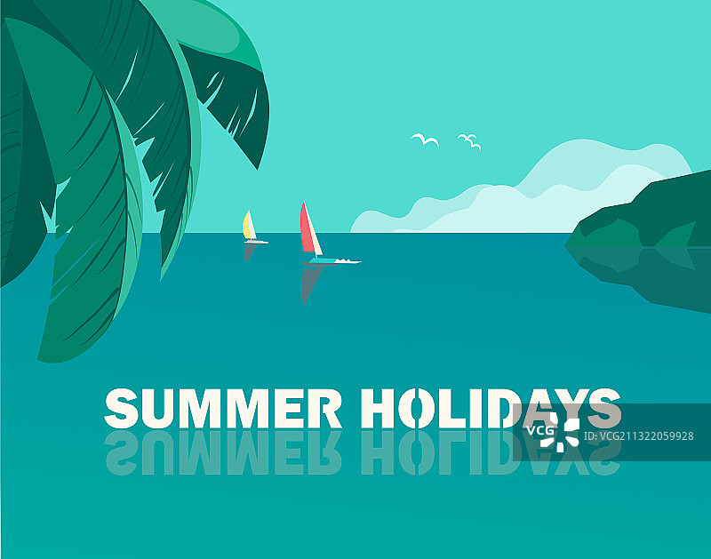 夏季海边假日海报模板图片素材