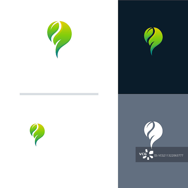 自然点标志设计概念绿地图片素材
