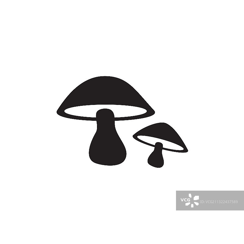 蘑菇植物标识设计模板图片素材