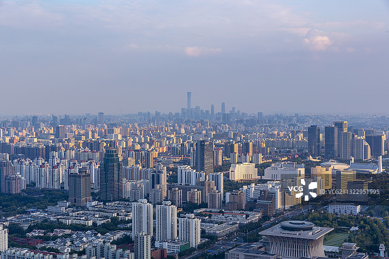 俯瞰北京城市楼群图片素材
