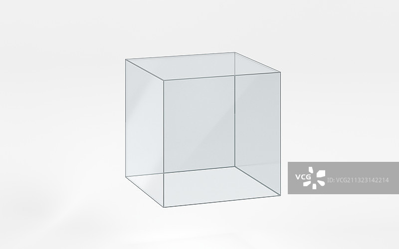 透明玻璃橱窗物品柜 3D渲染图片素材