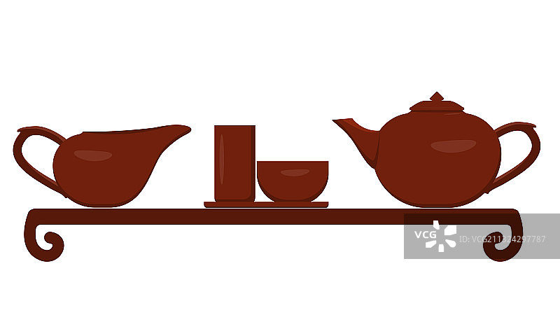 茶道用的中国茶具图片素材