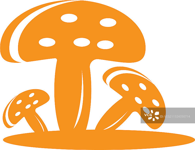 健康的蘑菇标志图片素材