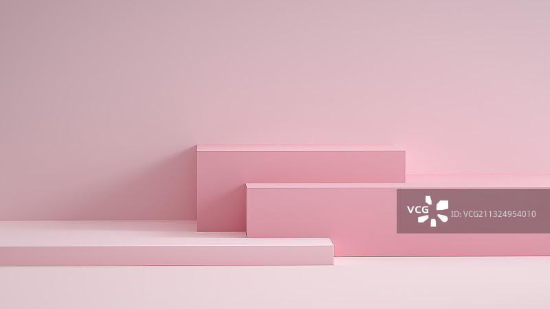 粉色产品展台三维场景图片素材
