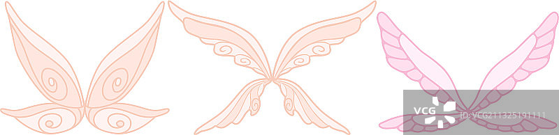 美丽的仙女翅膀集幻想图片素材