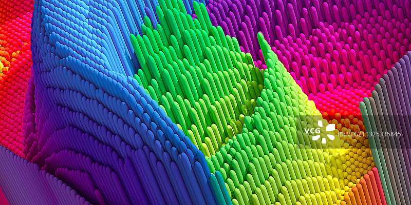 3D现代高饱和度彩色几何壁纸图片素材