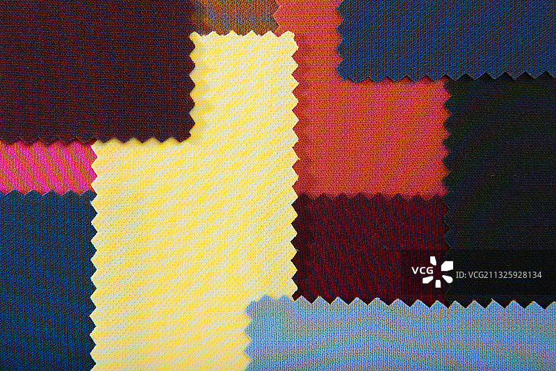 多种颜色的织物样板是多层的图片素材
