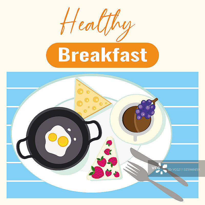 健康的早餐的海报图片素材