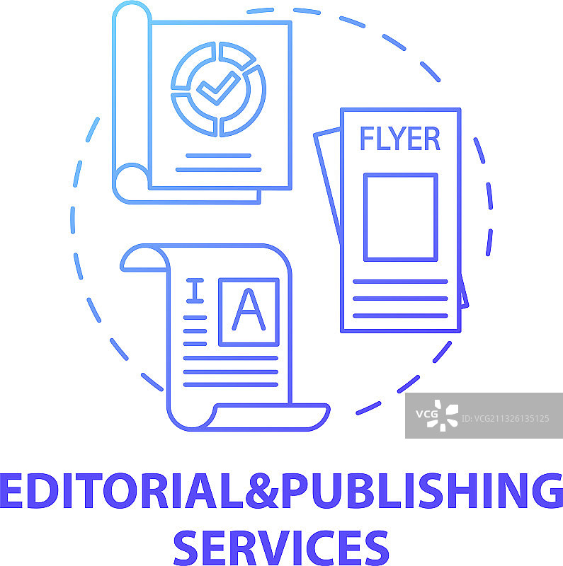编辑和出版服务概念图标图片素材