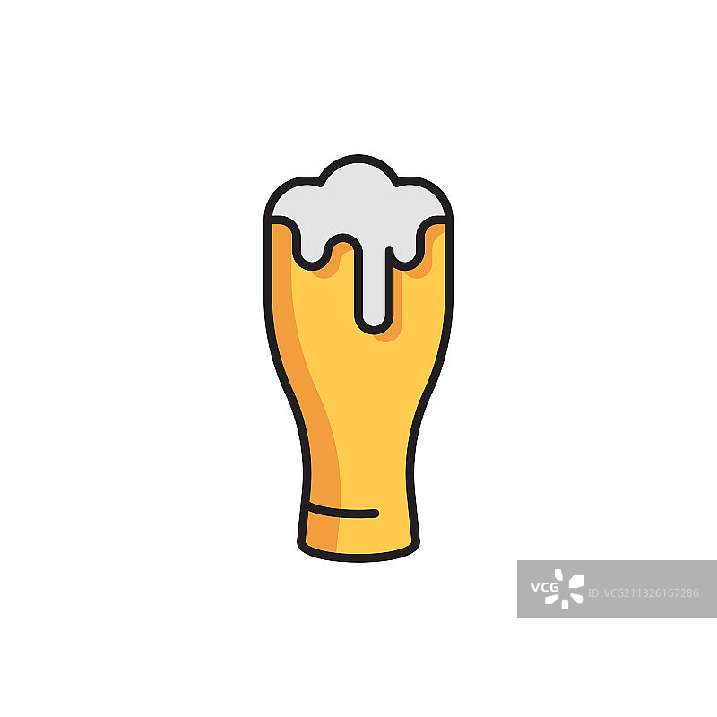 啤酒杯图标标志酒精饮料孤立上图片素材