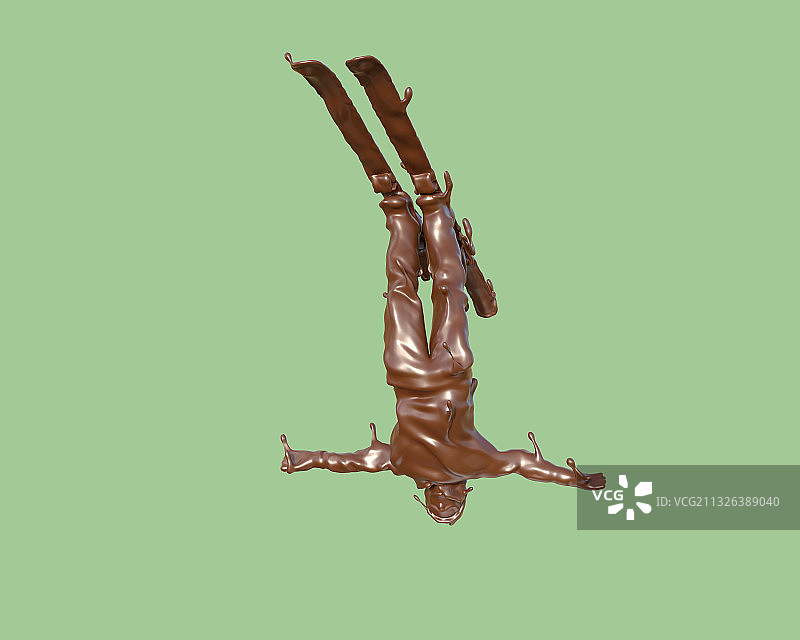 巧克力质感自由式滑雪图片素材