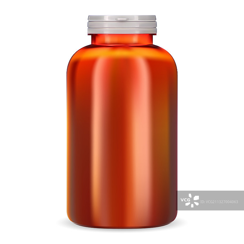 补充瓶橙色塑料维生素丸瓶图片素材