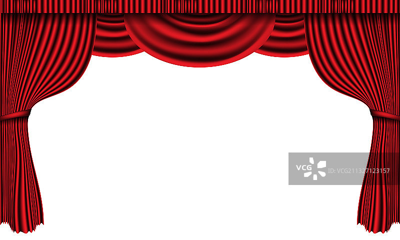 现实的红幕舞台上的白色经典图片素材