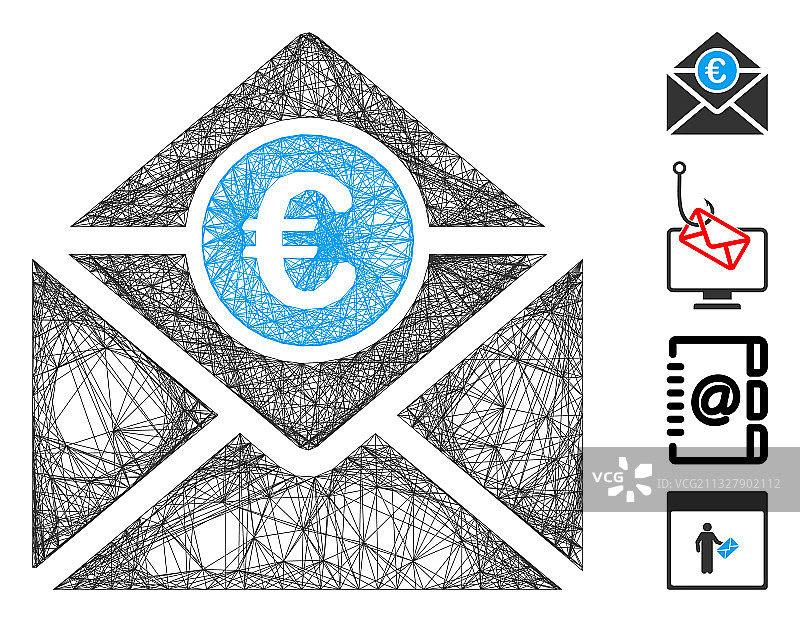 线性欧元邮件网图片素材
