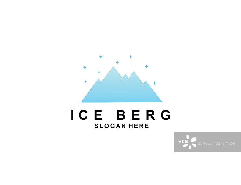 冰山标志符号孤立在白色背景图片素材