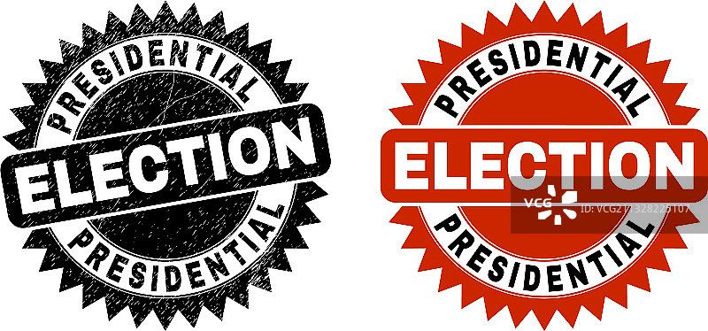 总统选举用黑色玫瑰形邮票图片素材