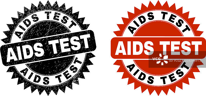 AIDS测试具有腐蚀纹理的黑色玫瑰形密封图片素材