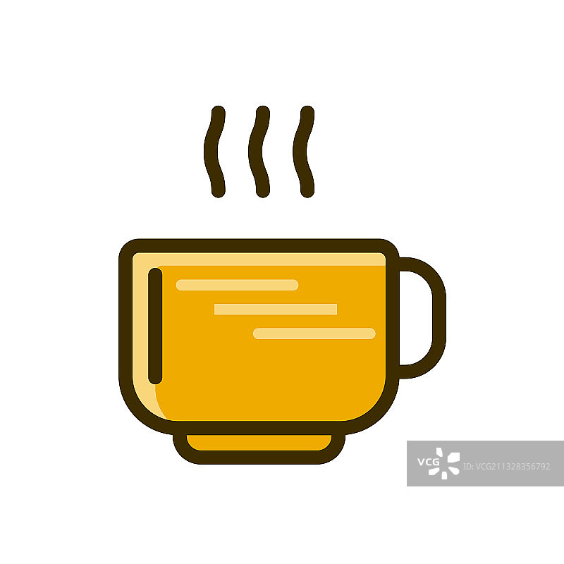 咖啡杯咖啡杯图标孤立在白色图片素材