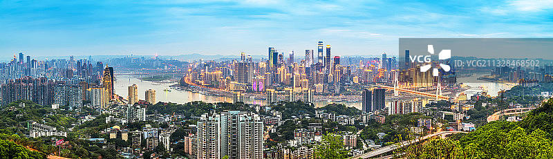 航拍四川重庆城市建筑全景图片素材