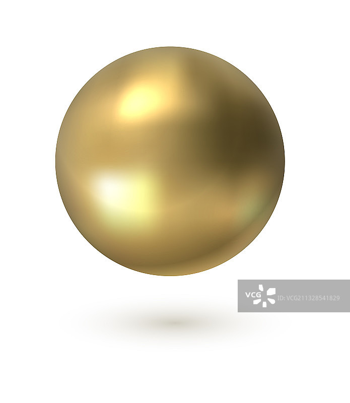 黄金圈逼真的3d球体光滑表面图片素材