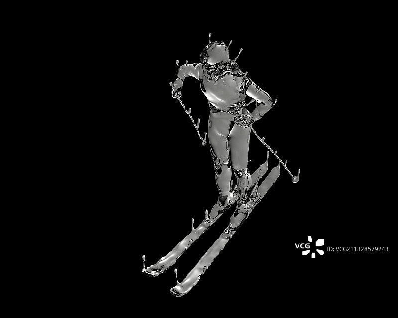 冰质感越野滑雪图片素材