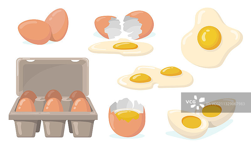 生、碎、煮、煎的鸡蛋图片素材