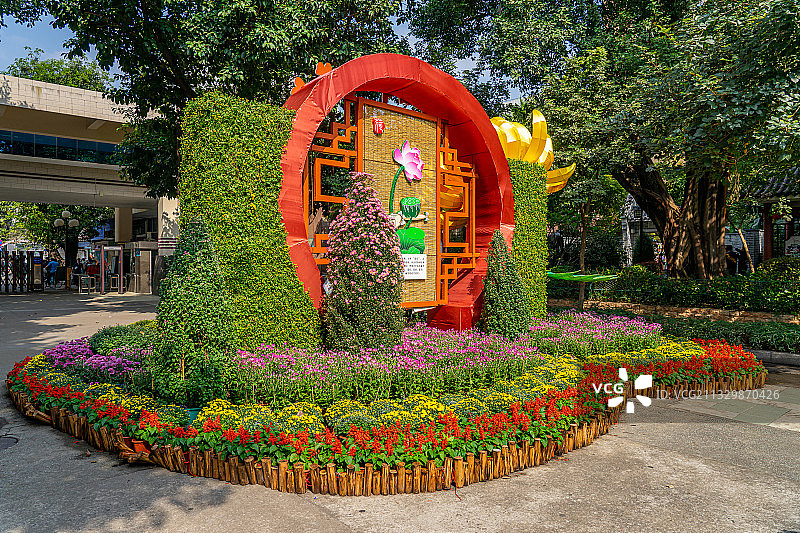广州荔湾区文化公园园林景观图片素材