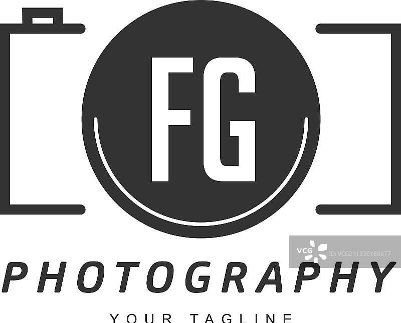 Fg字母标志设计与相机图标图片素材