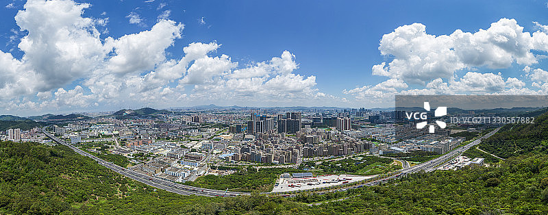 深圳光明区航拍全景超级接片图片素材