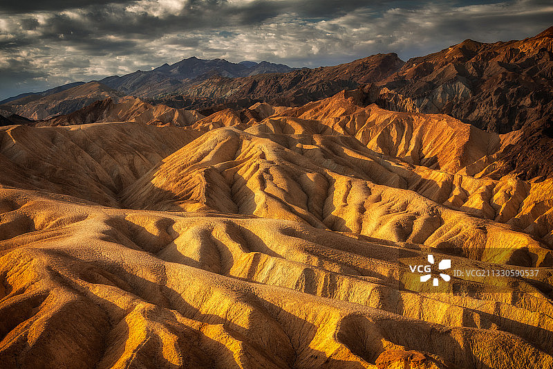 美国扎布里斯基角，美国，美国，对天空的沙漠鸟瞰图图片素材