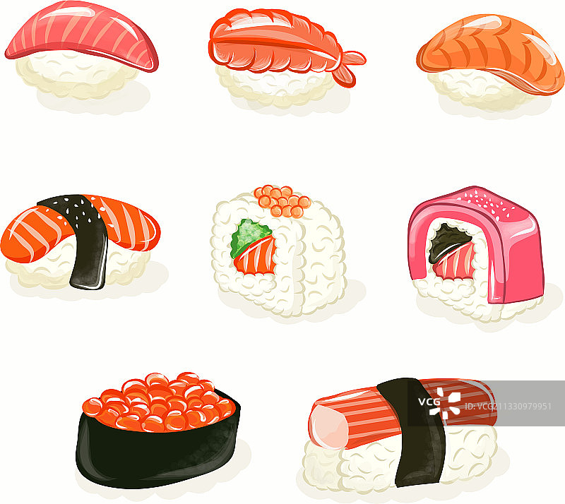 寿司卷组图片素材