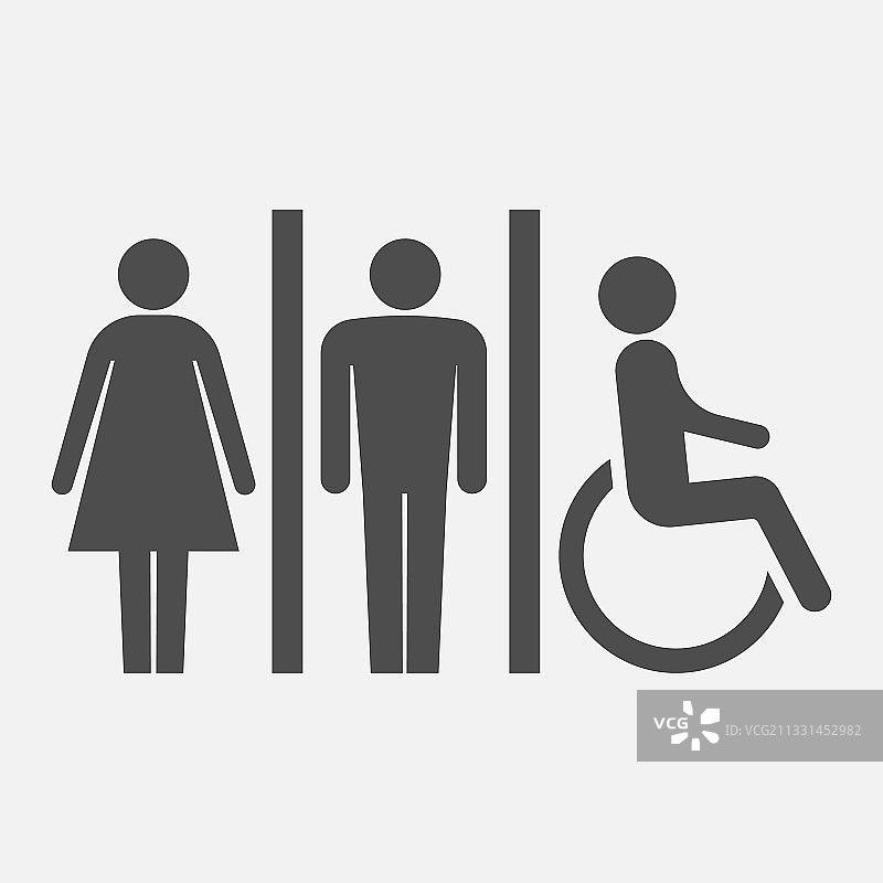 厕所图标男人女人残疾人厕所厕所图片素材