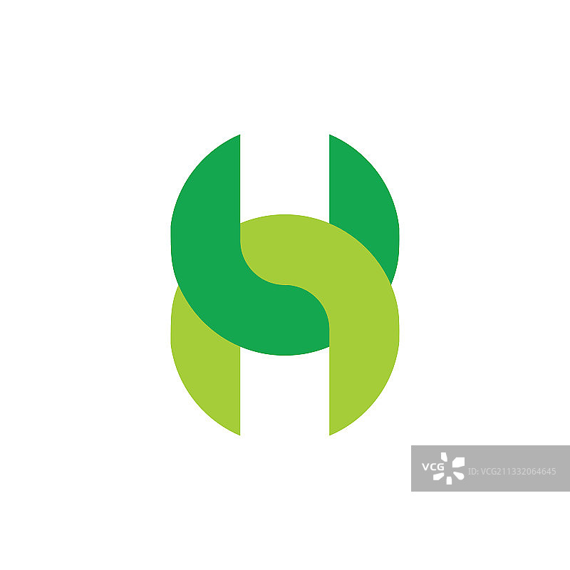 字母hc抽象链接的标志图片素材
