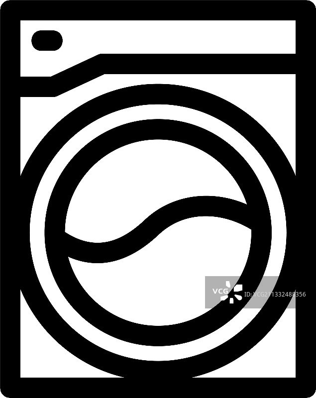 洗衣机图标或标志孤立标志符号图片素材