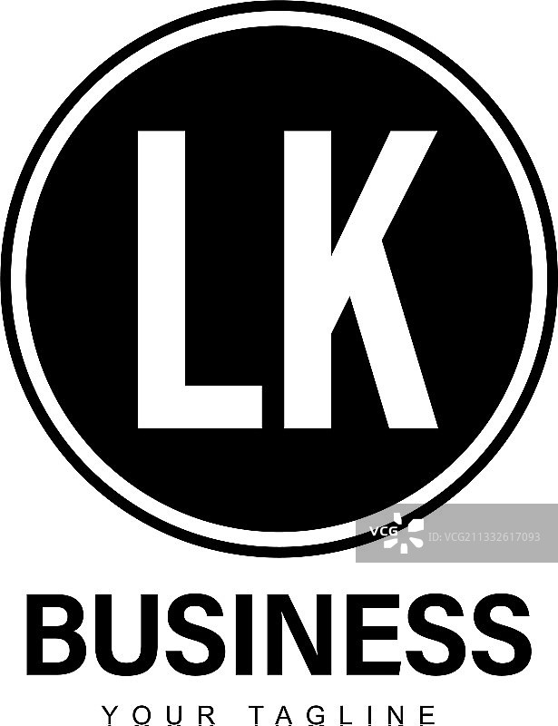 Lk首字母标志设计具有抽象风格图片素材