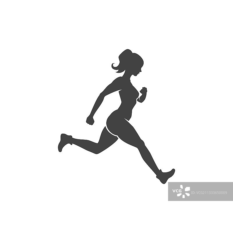 运动女性从事慢跑健身图片素材