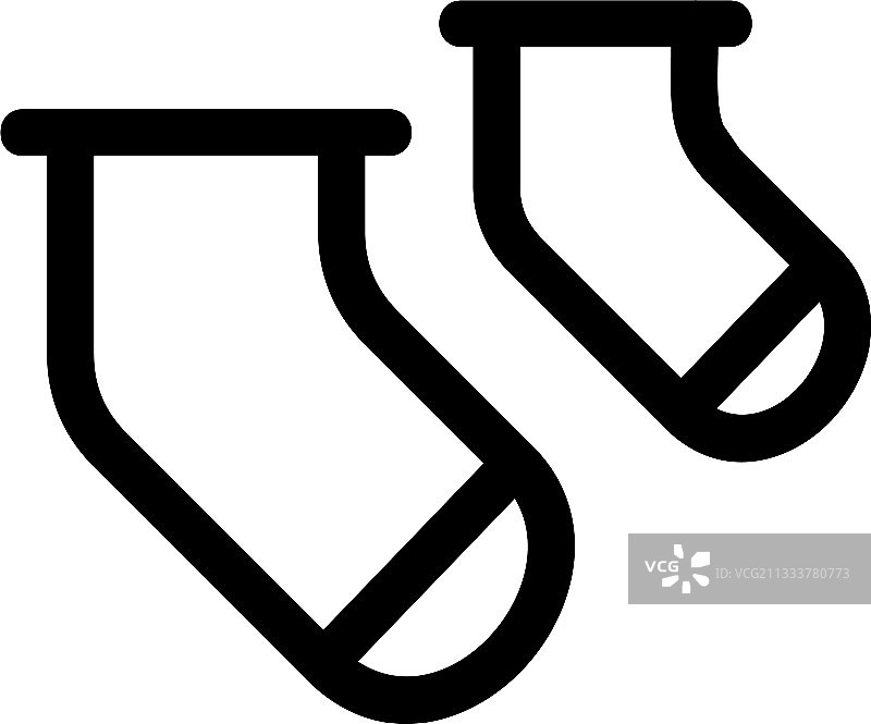 袜子图标或标志孤立的标志符号图片素材