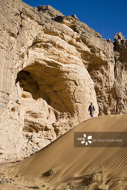 沙丘的形成与岩石坚实的质量撒哈拉阿尔及利亚图片素材